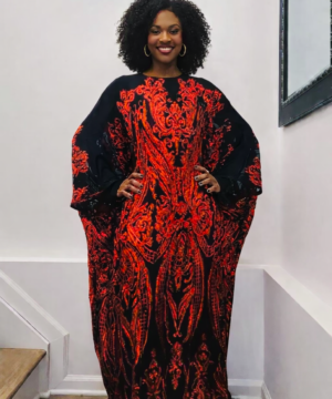 Empress Red Sequin Kaftan